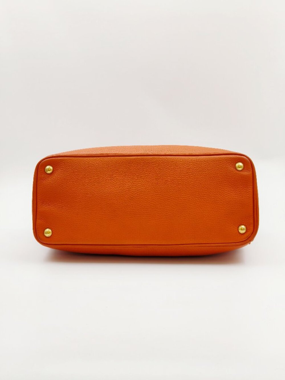 Prada Orange Vitello Daino Leather Large Satchel Handbag - Picture 6 of 16